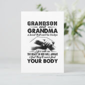 Grandson and grandma bond that cant be broken gift RSVP kaartje (Staand voorkant)