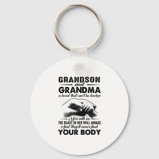 Grandson and grandma bond that cant be broken gift sleutelhanger (Voorkant)