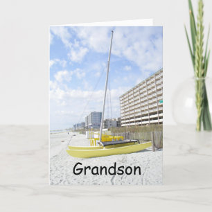 GRANDSON BEACH VERJAARDAG-GENIET VAN UW DAG KAART