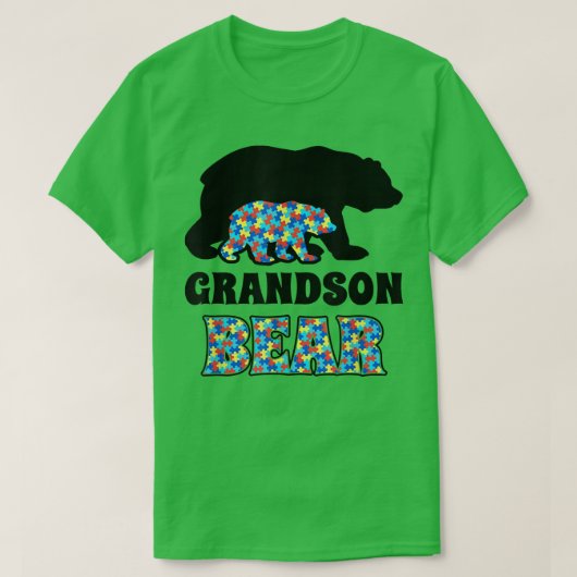 Grandson Bear Autism Awareness T-shirt (Design voorkant)