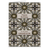 Grandson Birthday Abstract Mandala Design (Voorkant)