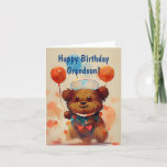 GRANDSON BIRTHDAY BEER KAART<br><div class="desc">Een schattige kaart voor de verjaardag van je kleinzoon.</div>