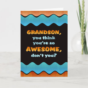 Grandson Birthday Card/Geweldige kleinson Kaart