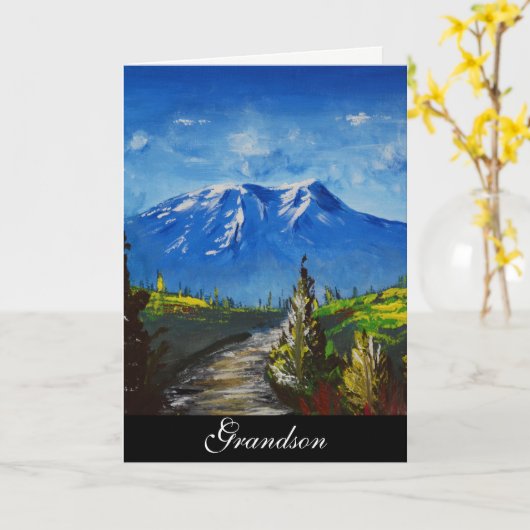 Grandson Birthday Card Kaart (Gele Bloem)