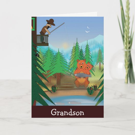 Grandson Birthday Card Kaart (Voorkant)