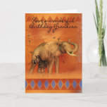Grandson Birthday Card With Elephant Butterfly And Kaart<br><div class="desc">Grandson Birthday Card With Elephant Butterfly And Zebra</div>