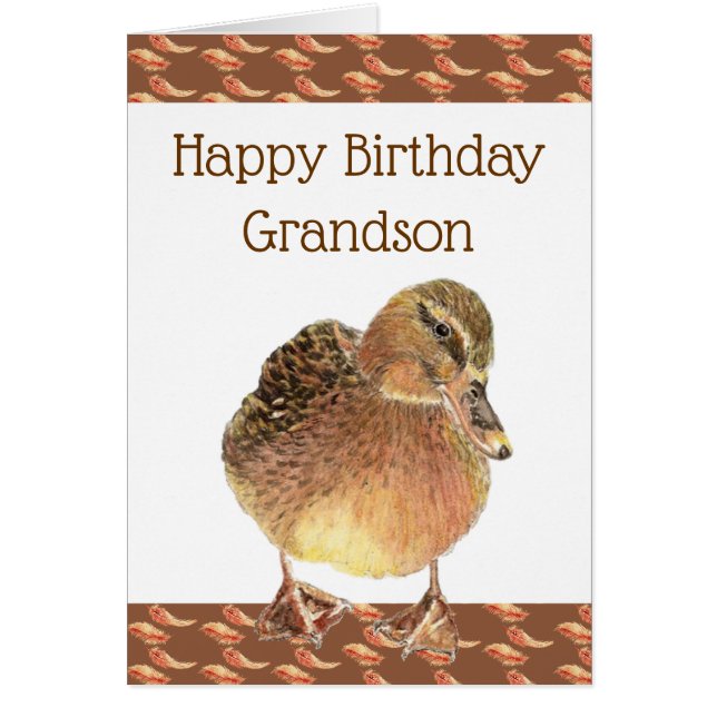 Grandson Birthday Fun Ducky Quack Quack (Voorkant)