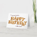 Grandson, een Birthday-kaart voor een koekjesminna Kaart<br><div class="desc">Een leuke verjaardagskaart voor degene die van koekjes houdt en de zoete dingen in het leven. Brieven van koekjes maken de woorden Happy Birthday. Inside is een koekje met een beet ervan en een grappig vers.</div>