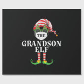 Grandson Elf Matching Kerstmis Cadeaupapier (Vlak)
