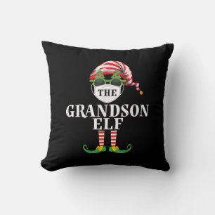 Grandson Elf Matching Kerstmis Kussen