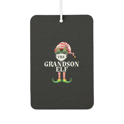 Grandson Elf Matching Kerstmis Luchtverfrisser (Voorkant)