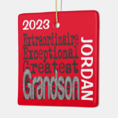 Grandson Extraordinaire CUSTOM Keramisch Ornament (Links)
