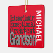 Grandson Extraordinaire CUSTOM Keramisch Ornament (Links)