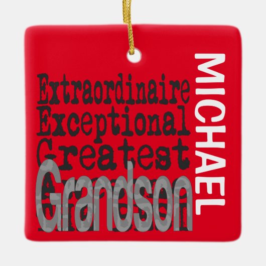 Grandson Extraordinaire CUSTOM Keramisch Ornament (Voorkant)