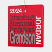 Grandson Extraordinaire CUSTOM Keramisch Ornament (Links)