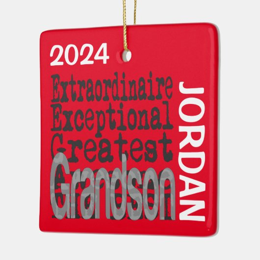 Grandson Extraordinaire CUSTOM Keramisch Ornament (Links)