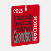 Grandson Extraordinaire CUSTOM Metalen Ornament (Voorkant Rechts)