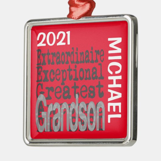 Grandson Extraordinaire CUSTOM Metalen Ornament (Links)