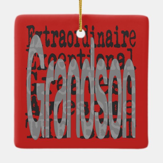 Grandson Extraordinaire Keramisch Ornament (Achterkant)