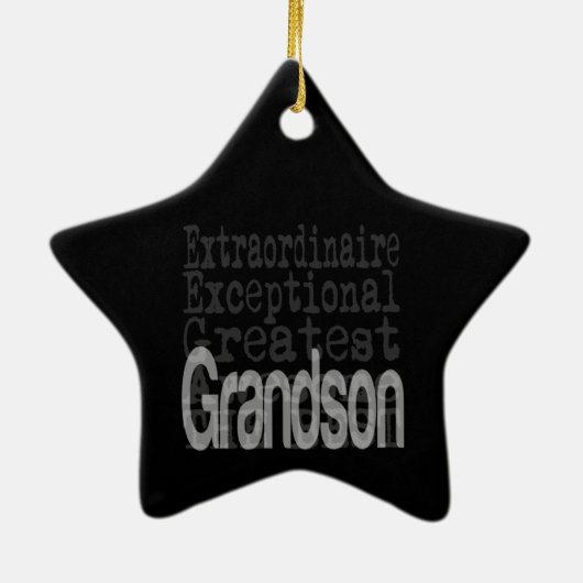 Grandson Extraordinaire Keramisch Ornament (Achterkant)