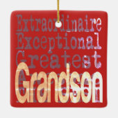 Grandson Extraordinaire Keramisch Ornament (Achterkant)