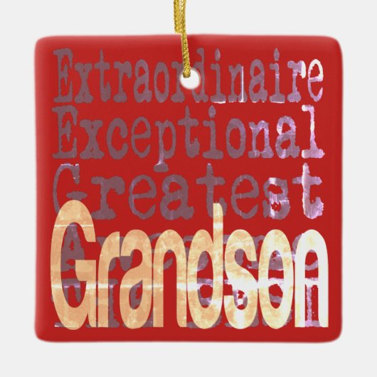 Grandson Extraordinaire Keramisch Ornament (Voorkant)