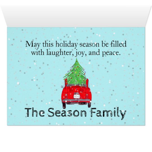 Grandson Fiat 500 in Snowy Forest  (Binenzijde Horizontaal (Onderkant))