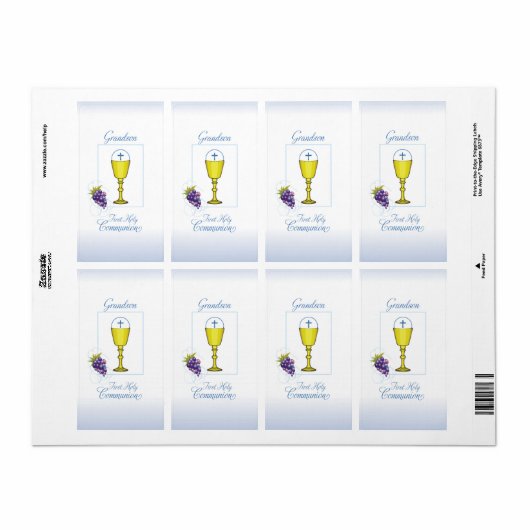 Grandson First Community, Chalice met Host Etiket (Full Sheet)