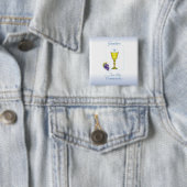 Grandson First Community, Chalice met Host Vierkante Button 5,1 Cm (In situ)