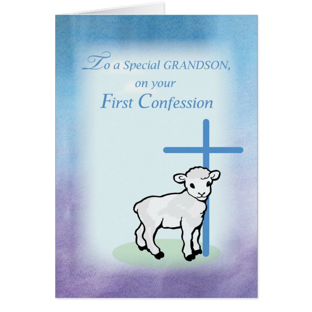 Grandson First Confession, Lamb, Cross (Voorkant)