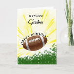 Grandson Football Birthday Card Kaart<br><div class="desc">Geef je football liefhebbende kleinzoon een football kaart met een explosief football thema! Een football met de woorden "aan een geweldige kleinzoon".</div>