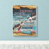 Grandson Gift | Brief aan mijn kleinzoon van opa Canvas Afdruk (Insitu (Houten vloer))