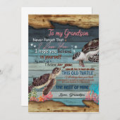 Grandson Gift | Brief aan mijn kleinzoon van opa Kaart (Voorkant / Achterkant)