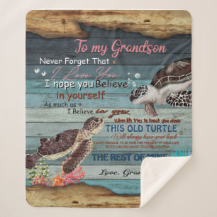 Grandson Gift   Brief aan mijn kleinzoon van opa Sherpa Deken