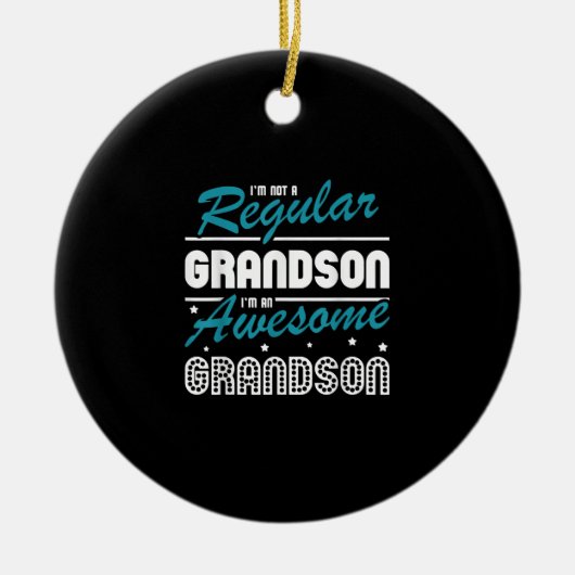 Grandson Gift | Ik ben geen gewone kleinzoon Keramisch Ornament (Voorkant)
