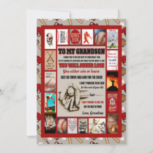 Grandson Gifts   Aan mijn kleinzoon liefde van oma Feestdagenkaart