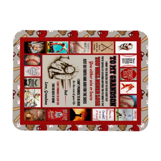 Grandson Gifts | Aan mijn kleinzoon liefde van oma Magneet (Horizontaal)