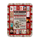 Grandson Gifts | Aan mijn kleinzoon liefde van oma Magneet (Verticaal)