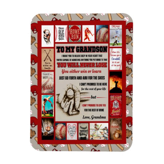 Grandson Gifts | Aan mijn kleinzoon liefde van oma Magneet (Verticaal)