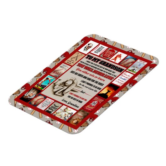 Grandson Gifts | Aan mijn kleinzoon liefde van oma Magneet (Linkerzijde)