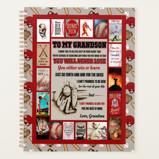 Grandson Gifts | Aan mijn kleinzoon liefde van oma Planner (Voorkant)