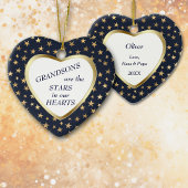 Grandson Gold Star Heart Keepomwille Keramisch Ornament