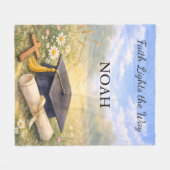 Grandson Graduation Personalized Christian Gift Fleece Deken (Voorkant (Horizontaal))