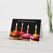 Grandson Happy Birthday Cupcakes and Candles Kaart (Voorkant)