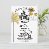 Grandson Happy Birthday Motorcycle Proud Kaart (Staand voorkant)