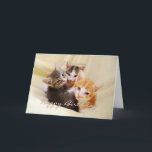 Grandson Happy Birthday Trio van Kittens Kaart<br><div class="desc">Deze kaart met drie schattige kittens is perfect voor de verjaardag van een kleinzoon. Zie andere Fuzzyball-kaarten voor leeftijdspecifieke verjaardagen en verjaardagskaarten voor andere familieleden.</div>