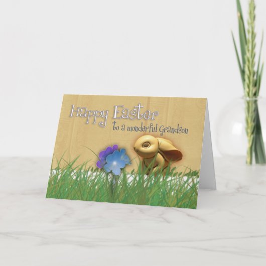 Grandson - Happy Easter Card Feestdagen Kaart (Voorkant)