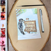 Grandson Happy February Birthday Woodpecker Kaart