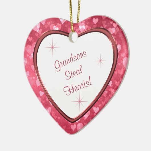 Grandson Heart Keepomwille Keramisch Ornament (Links)