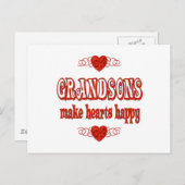 Grandson Hearts Briefkaart (Voorkant / Achterkant)